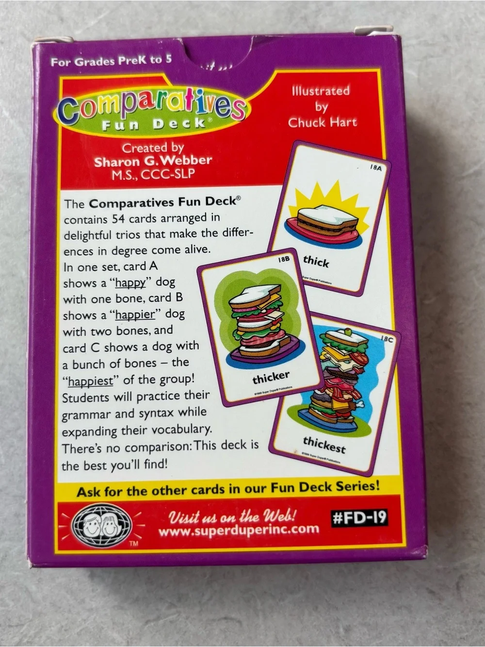 Comparatives Super Duper Fun Deck Kids Card Game